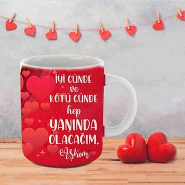 Sweetheart Themed Customised Porcelain Souvenir Travel Mug 80x95 mm