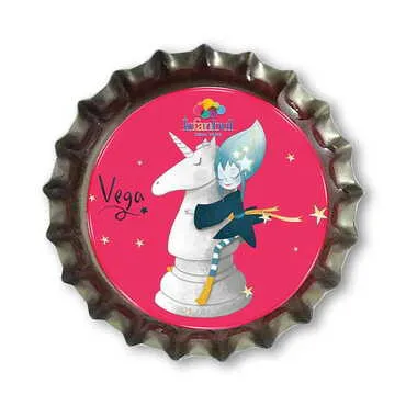 Theme Park Themed Customised Epoxy Metal Bottle Cap Magnet 30x10 mm