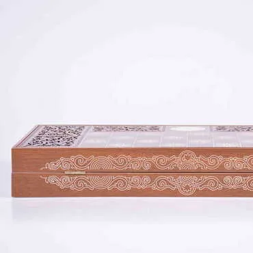 Customised Wooden Engraved Raised Backgammon - 6