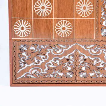 Customised Wooden Engraved Raised Backgammon - 8