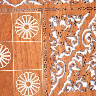 Customised Wooden Engraved Raised Backgammon - 10
