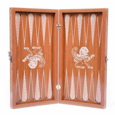 Customised Wooden Engraved Raised Backgammon - 12