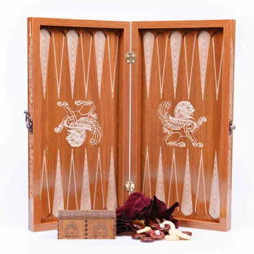 Customised Wooden Engraved Raised Backgammon - 13