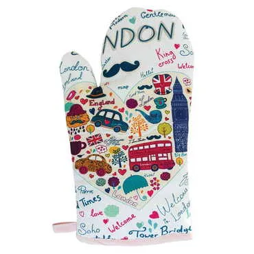 City Themed Customised Digital Printed Kitchen Glove 300x150 mm - Standart