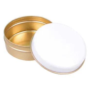 Blank Round Decorative Metal Tin Box 73x35 mm - Standart - 2