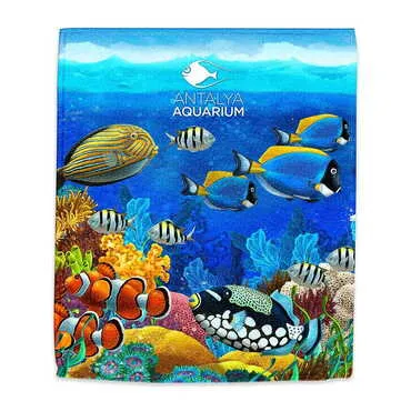 Aquapark Themed Customised Digital Printed Tea Towel 400x600 mm