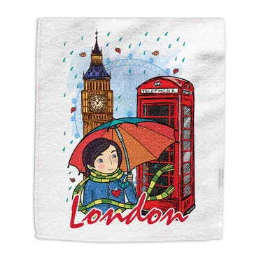 Toptan Londra Temalı Myros Dijital Baskı Kurulama Bezi 400x600 mm - Standart - 2