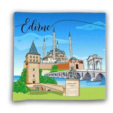 Edirne Themed Customised Digital Printed Cushion 400x400 mm