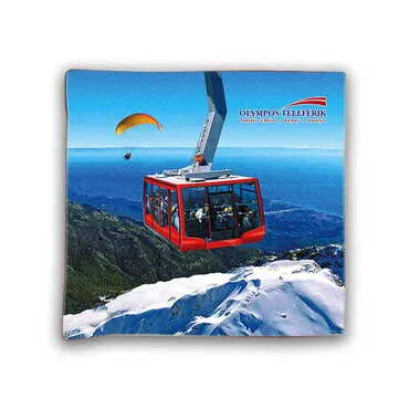 Cable Card Themed Customised Digital Printed Cushion 400x400 mm - Standart