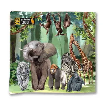 Zoo Themed Customised Digital Printed Cushion 400x400 mm