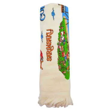 Ayvalik Region Themed Customised Serigraphy Printed Hand Towel 600x400 mm - Standart - 4