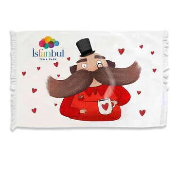 Theme Park Themed Customised Serigraphy Printed Hand Towel 600x400 mm