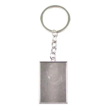 Blank Metal Rectangle Double Face Keychain 30x100 mm