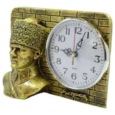 Polyester Ataturk Desktop Clock Figurine - 2