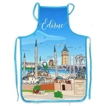 City Themed Customised Digital Printed Cotton Apron 500x700 mm - Standart - 3