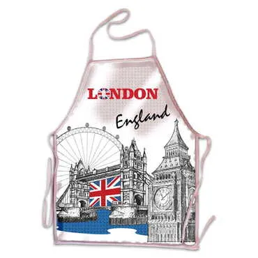 London Themed Customised Digital Printed Kids Apron 400x600 mm - Standart - 2