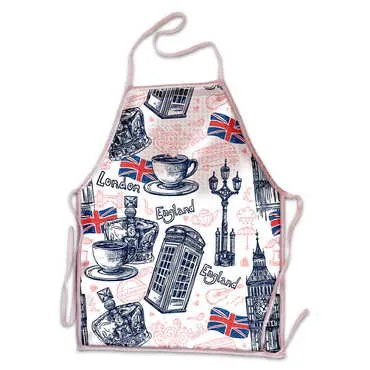 London Themed Customised Digital Printed Kids Apron 400x600 mm - Standart - 4
