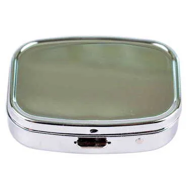 Blank Metal Rectangular Pill Box 57x45x15mm