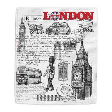 City Themed Customised Digital Printed Tea Towel 500x300 mm - Standart - 2