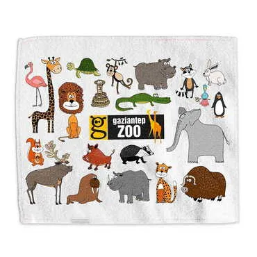 Zoo Themed Customised Digital Printed Tea Towel 500x300 mm
