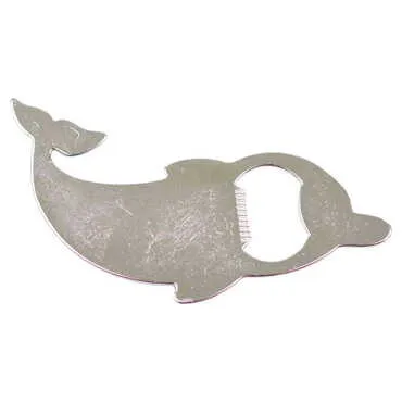 Blank Metal Dolphin Shaped Epoxy Magnetic Bottle Opener 102x67 mm