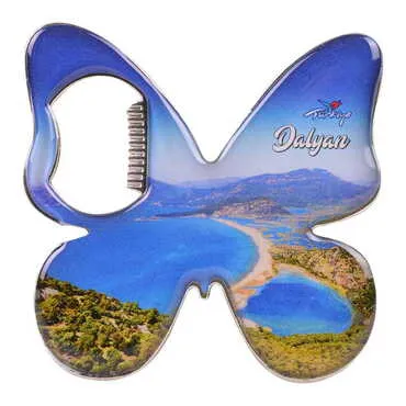 Blank Metal Butterfly Shaped Magnetic Bottle Opener 70x70 mm - Standart - 3