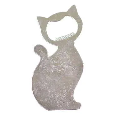 Blank Metal Cat Shaped Epoxy Magnetic Bottle Opener 97x48 mm