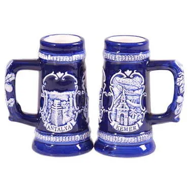 Antalya Kemer Themed Ceramic Beer Mug Big Size