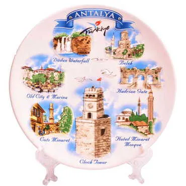 Antalya Region Ceramic Plate 20 Cm