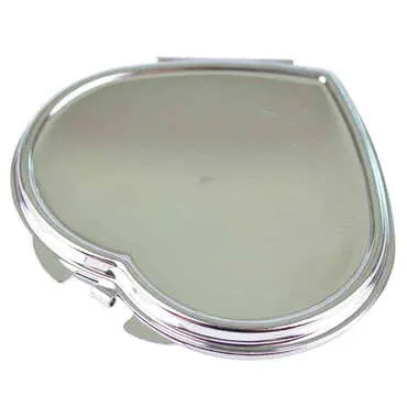 Blank Metal Heart Pocket Mirror 70x65x8 mm - Standart - 2
