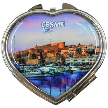 Blank Metal Heart Pocket Mirror 70x65x8 mm - Standart - 5