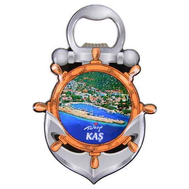 Blank Metal Anchor Shaped Epoxy Magnetic Bottle Opener 105x72 mm - Standart - 3