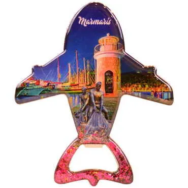 Blank Metal Custom Plane Shaped Magnetic Opener 105x89 mm - Standart - 3