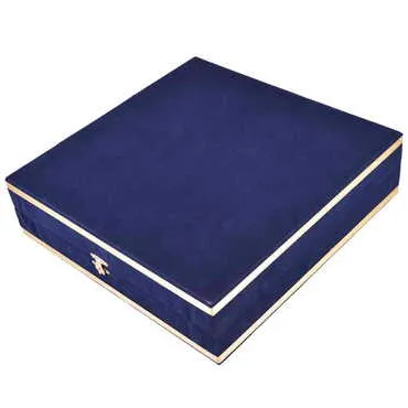 Toptan Kadi̇fe Kutulu 6 Li Taşli Kahve Set Gümüş  - Standart - 9