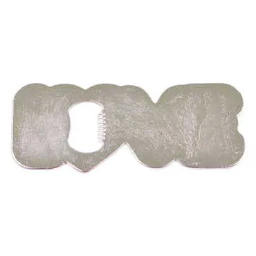 Blank Metal Love Letter Shaped Magnetic Opener 114x47 mm