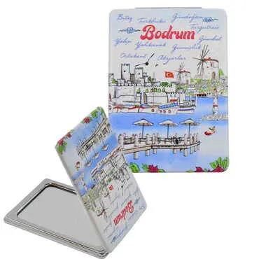 Blank Leatherette Uv Printable Rectangular Pocket Mirror 85x62x11 mm - Standart - 6