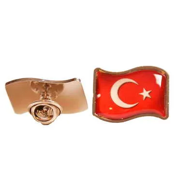 Blank Metal Souvenir Flag Pin 25x20 mm - Standart - 3