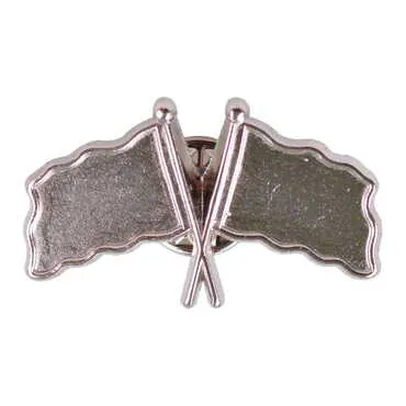 Blank Metal Souvenir Double Flag Pin 35x20 mm - Standart