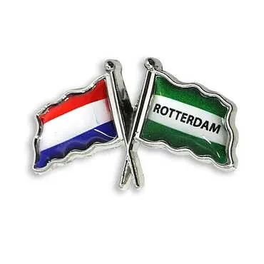Blank Metal Souvenir Double Flag Pin 35x20 mm - Standart - 3