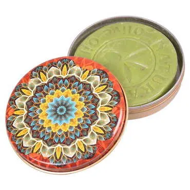 Toptan Mandala Temalı Geni̇ş Metal Kutu Sabun