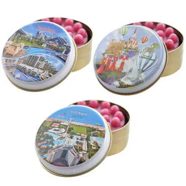 Hotel Themed Bath Soap With Custom Print Metal Tin Box 73x73x27 mm