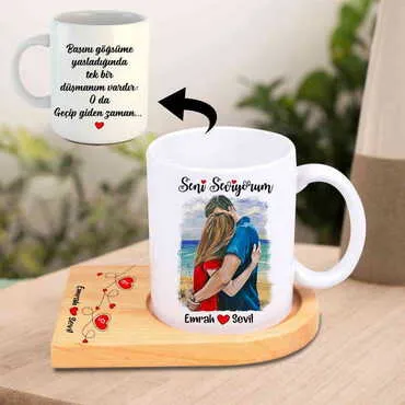 Blank Wooden Mug Serving Tray - Standart - 8