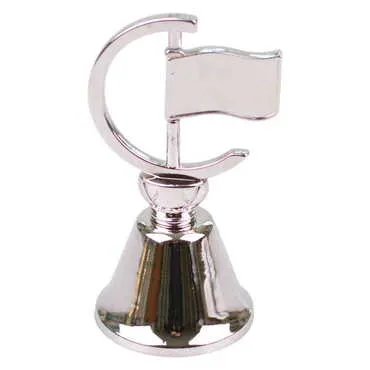 Blank Metal Souvenir Double Face Spinner Golden Flag Bell 44x96 mm