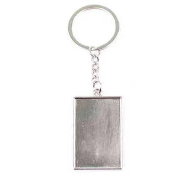 Blank Metal Rectangle Keychain 30x100 mm