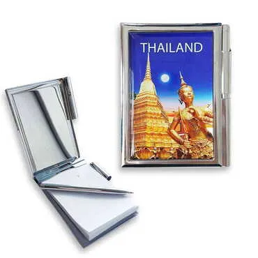 Blank Metal Pocket Size Notebook With Pen 86x66x8 mm - Standart - 5