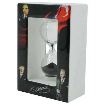 Ataturk Themed Custom Logo Printed Wooden Hourglass - Standart - 2