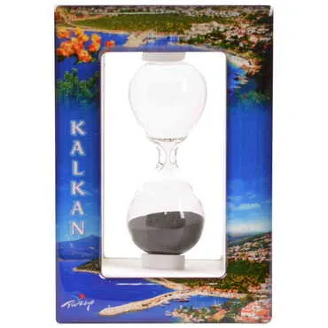 Kalkan Themed Custom Logo Printed Wooden Hourglass