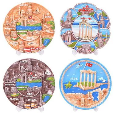 Toptan Side Temalı 20 Cm Yöresel Tabak  - 2