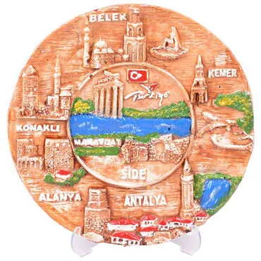 Toptan Side Temalı 20 Cm Yöresel Tabak  - 3