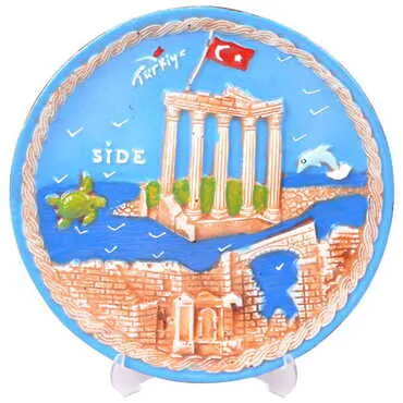 Toptan Side Temalı 20 Cm Yöresel Tabak  - 4